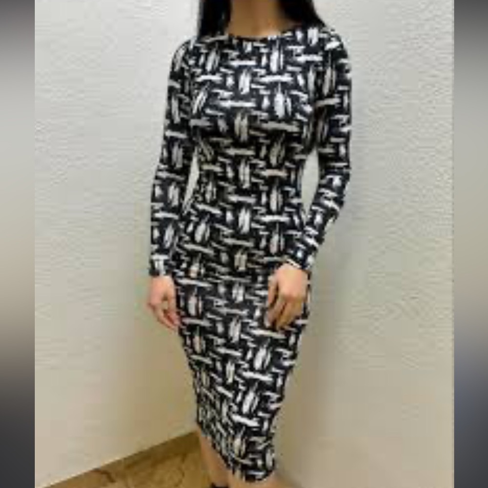 Topshop Long Sleeve Women's Midi